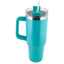 Glitter Travel Mug Light Blue Side